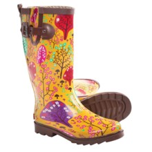 Chooka Forest Blossom Rain Boots - Waterproof Rubber (For Women) in Yellow - Closeouts