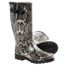 Chooka Snakes Rain Boots - Waterproof Rubber (For Women) in Stone - Closeouts