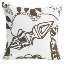 Christen Maxwell New York Designer Throw Pillow - 18”, Linen in Algiers Stone/Snow - Closeouts
