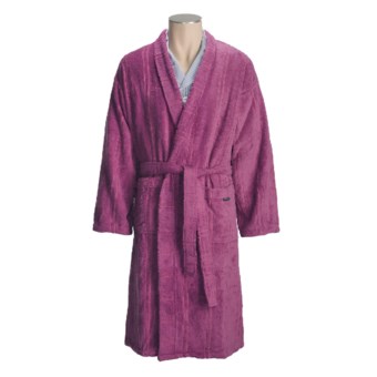 Christy Odyssey Cotton Terry Robe - Kimono Style (For Men and Women) in Pink