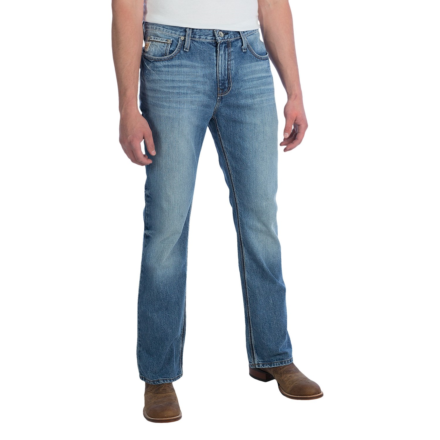 Men slim bootcut jeans