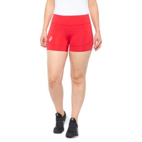 ASICS Circuit Compression Shorts - 4? (For Women) - RED (L )