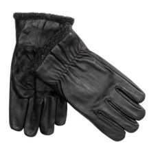 Cire by Grandoe Aviator Sheepskin Gloves - Fleece Lined (For Men)  in Black - Closeouts