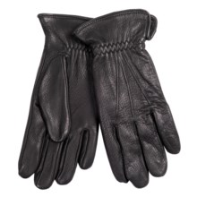 Cire by Grandoe Black Hawk Deerskin Gloves - Fleece Lined (For Men) in Black - Closeouts