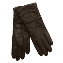 Cire by Grandoe Ginger Gloves with Silk Lining - Lambskin (For Women) in Brown - Closeouts