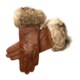 Cire by Grandoe Napoli Gloves - Sheepskin, Rabbit Fur Cuffs (For Women)