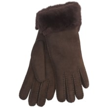 Cire by Grandoe Natasha Shearling Gloves (For Women) in Brown - Closeouts