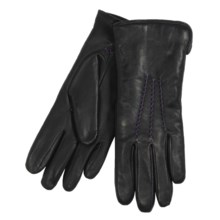 Cire by Grandoe Traveler Gloves - Premium Sheepskin Leather (For Women) in Black/Violet - Closeouts