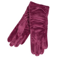 Cire by Grandoe Velvet Touch Gloves - Velvet Velour (For Women) in Red - Closeouts