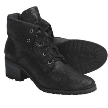 CK Jeans Chelsea Boots - Suede (For Women) in Black Cracking Leather - Closeouts