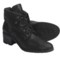 CK Jeans Chelsea Boots - Suede (For Women) in Black Cracking Leather