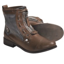 CK Jeans Zana Boots (For Women) in Cognac/Steel Grey - Closeouts