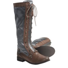 CK Jeans Zoe Tall Boots (For Women) in Cognac/Steel Grey - Closeouts