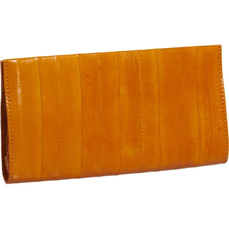 Latico Clamshell Clutch - Leather (For Women) - ORANGE ( )