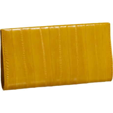 Latico Clamshell Clutch - Leather (For Women) - YELLOW ( )