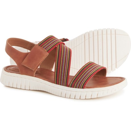 Eurosoft Clarice Sandals - Leather (For Women) - Luggage/Red Rainbow (6 )