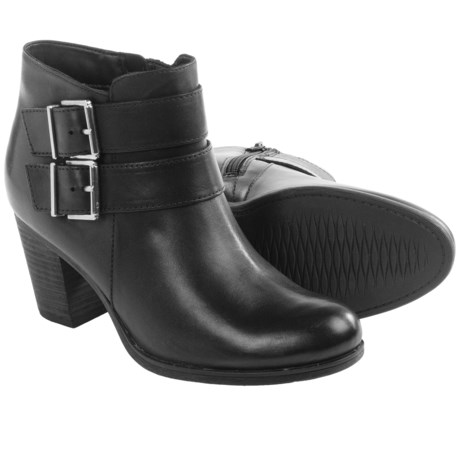 Clarks Palma Rena Buckle Ankle Boots Leather For Women