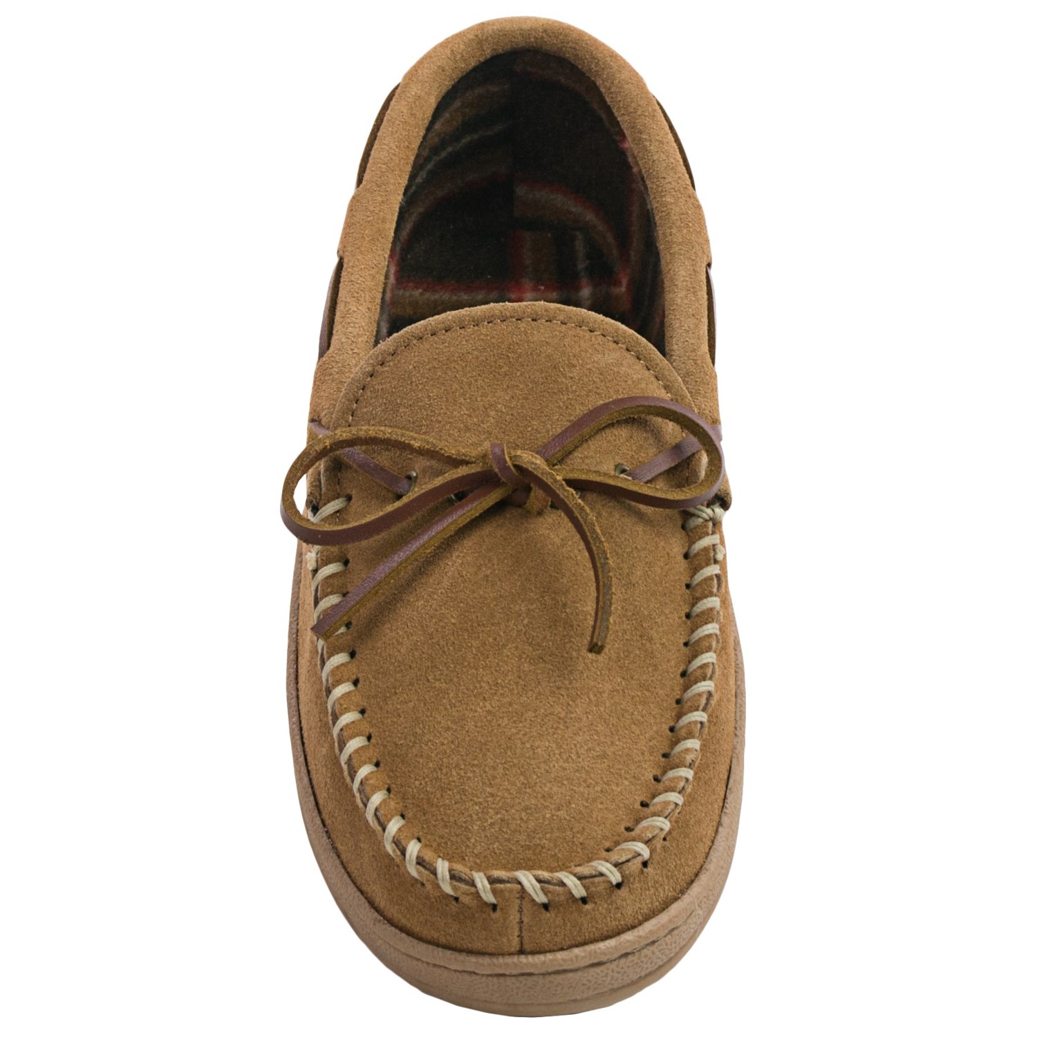 men's flannel lined moccasin slippers