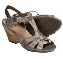 Clarks Woodward Willow Wedge Sandals - Leather (For Women) in Mushroom - Closeouts