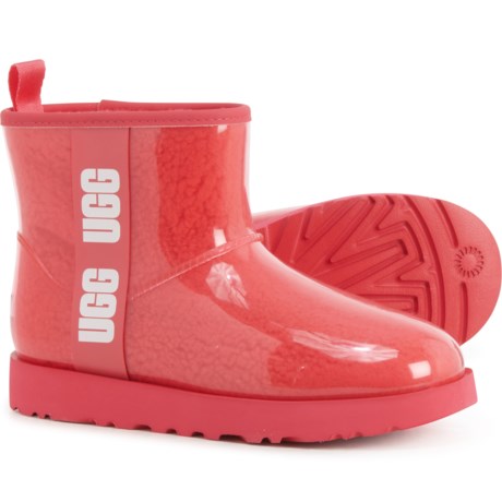UGG Classic Clear Mini Sheepskin Boots - Waterproof (For Women) - HIBISCUS PINK (6 )