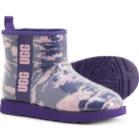 UGG Classic Clear Mini Sheepskin Boots - Waterproof (For Women) - VIOLET NIGHT (7 )