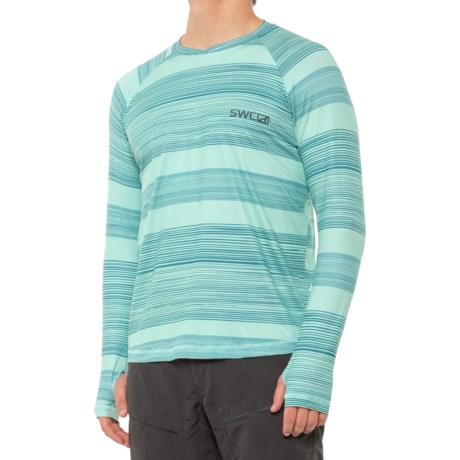 SKINNY WATER CULTURE Clearwater Raglan Shirt - UPF 30+, Long Sleeve (For Men) - GREEN STRIPE (S )