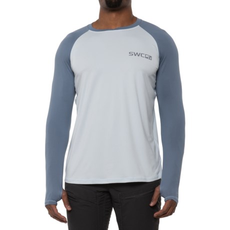 SKINNY WATER CULTURE Clearwater Raglan Shirt - UPF 30+, Long Sleeve (For Men) - ILLUSION BLUE/FLINTSTONE (S )