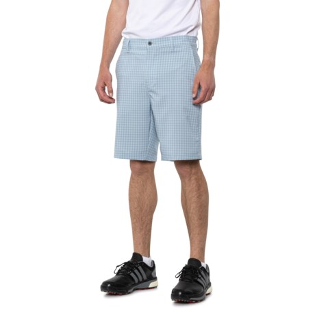 Jack Nicklaus Coastal Plaid Golf Shorts - UPF 50, 9? (For Men) - TRADEWINDS (34 )