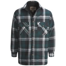 Cold Storage Flannel Shirt Jacket - Microfleece (For Men) in Teal Plaid - Closeouts