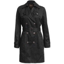 Cole Haan Double-Breasted Trench Coat (For Women) in Black - Closeouts
