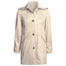 Cole Haan Outerwear Car Coat - Zip-Off Hood (For Women) in Beige - Closeouts