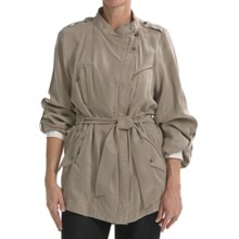 Cole Haan Outerwear Drapey Rain Trench Coat (For Women) in Tan - Closeouts