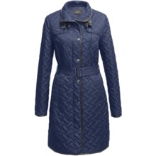 Cole Haan Outerwear Quilted Coat - (For Women) in Cobalt - Closeouts
