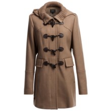 Cole Haan Outerwear Soft Italian Wool Twill Duffle Coat - Detachable Hood (For Women) in Camel - Closeouts