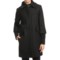 Cole Haan Outerwear Twill Coat - Soft Italian Wool, Merino Cuffs (For Women) in Black