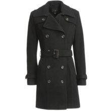 Cole Haan Outerwear Virgin Wool-Cashmere Coat (For Women) in Black - Closeouts