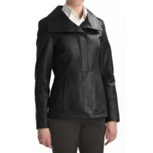Cole Haan Scuba Jacket - Lambskin Leather (For Women) in Black - Closeouts