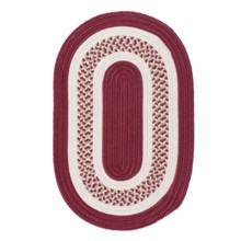Colonial Mills Brookside Banded Oval Rug - Indoor-Outdoor, 8x10' in Sangria - Closeouts