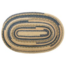 Colonial Mills Thimbleberries Garden Grove Oval Rug - 3x5' in Golden Blues - Closeouts