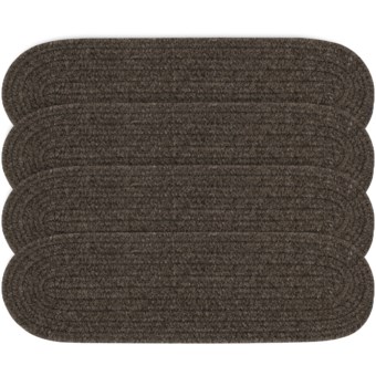 Colonial Mills Wool Blend Stair Treads - Set of 4, 8x28" in Brown