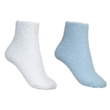 Colorado Clothing Chenille Solid Ankle Socks - 2-Pack (For Women) in Aquamarine/White - Closeouts
