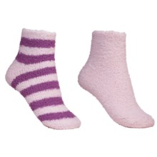 Colorado Clothing Chenille Solid/Stripe Ankle Socks - 2-Pack (For Women) in Cotton Candy/Orchid - Closeouts