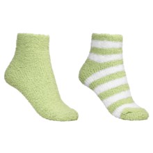Colorado Clothing Chenille Solid/Stripe Ankle Socks - 2-Pack (For Women) in Mint/White - Closeouts
