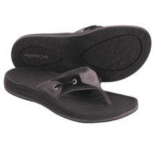 Columbia Footwear PFG Dock Flip Thong Sandals (For Men) in Black/Charcoal - Closeouts