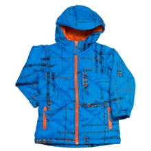 Columbia Sportswear Adrenaline Jacket - Insulated (For Little Boys) in Compass Blue Oversized Plaid - Closeouts