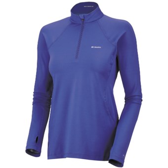 Columbia Sportswear Base Layer Omni-Heat® Top - Zip Neck, Midweight, Long Sleeve (For Women) in Light Grape