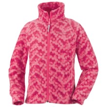 Columbia Sportswear Benton Springs Printed Fleece Jacket (For Youth Girls) in Afterglow Bubbles - Closeouts