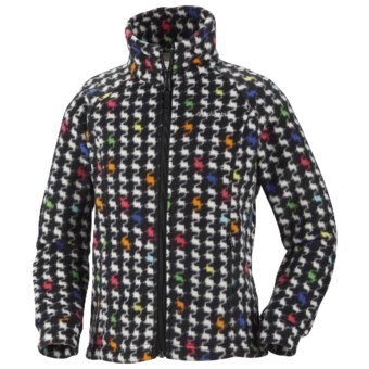 Columbia Sportswear Benton Springs Printed Fleece Jacket (For Youth Girls) in Black Houndstooth