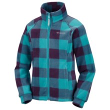 Columbia Sportswear Benton Springs Printed Jacket - Fleece (For Girls) in Geyser Lumberjack Plaid - Closeouts