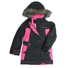 Columbia Sportswear Bohemian Bliss Long Jacket - Insulated (For Little Girls) in Black Emboss - Closeouts